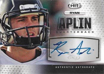 2013 SAGE HIT - Autographs Silver #A116 Ryan Aplin Front