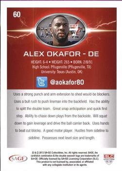 2013 SAGE HIT - Gold #60 Alex Okafor Back