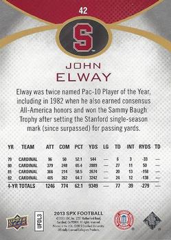 2013 SPx #42 John Elway Back