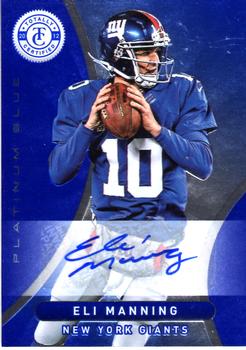 2012 Panini Totally Certified - Blue Signatures #59 Eli Manning Front