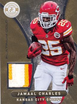 2012 Panini Totally Certified - Gold Materials Prime #38 Jamaal Charles Front