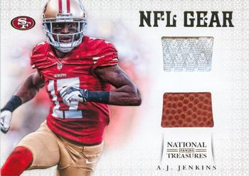 2012 Panini National Treasures - NFL Gear Combos #16 A.J. Jenkins Front