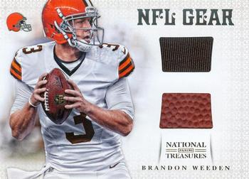 2012 Panini National Treasures - NFL Gear Combos #27 Brandon Weeden Front