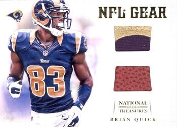 2012 Panini National Treasures - NFL Gear Combos Prime #1 Brian Quick Front