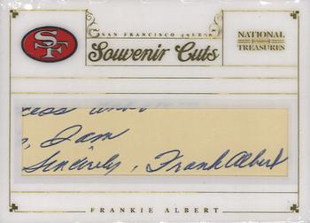 2012 Panini National Treasures - Souvenir Cuts #27 Frankie Albert Front