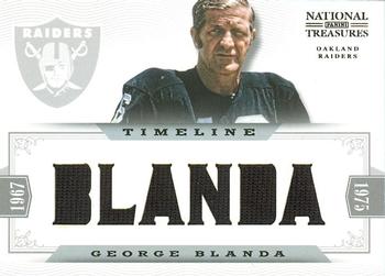 2012 Panini National Treasures - Timeline Materials Custom Names #28 George Blanda Front