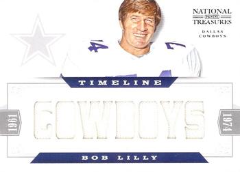 2012 Panini National Treasures - Timeline Materials Custom Team Name #6 Bob Lilly Front