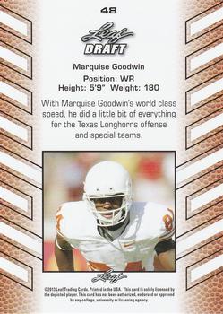 2013 Leaf Draft #48 Marquise Goodwin Back
