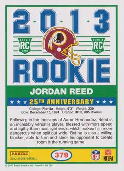 2013 Score #379 Jordan Reed Back