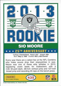 2013 Score #435 Sio Moore Back