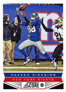 2013 Score #138 Hakeem Nicks Front