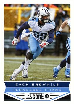 2013 Score #213 Zach Brown Front