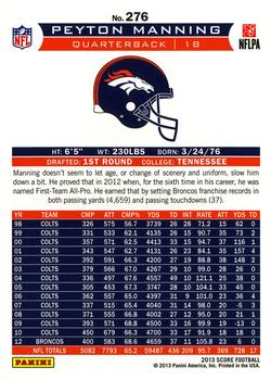 2013 Score #276 Peyton Manning Back