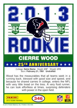 2013 Score #346 Cierre Wood Back