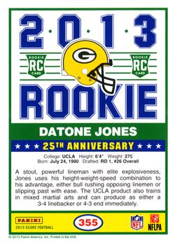 2013 Score #355 Datone Jones Back