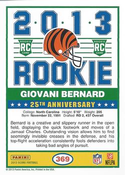 2013 Score #369 Giovani Bernard Back