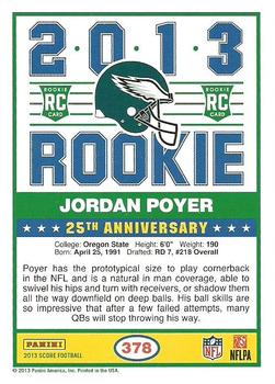 2013 Score #378 Jordan Poyer Back