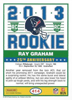 2013 Score #414 Ray Graham Back