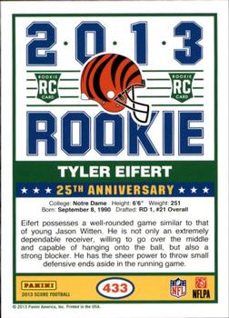 2013 Score #433 Tyler Eifert Back