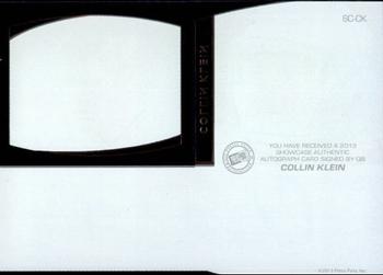 2013 Press Pass Showcase #SC-CK Collin Klein Back