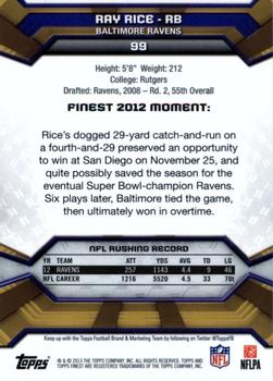 2013 Finest #99 Ray Rice Back