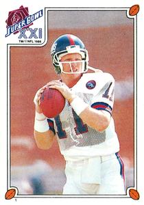 1987 Topps Stickers #1 Phil Simms, MVP Front