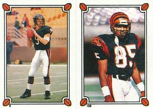 1987 Topps Stickers #9 / 158 Jim McMahon / Tim McGee Front
