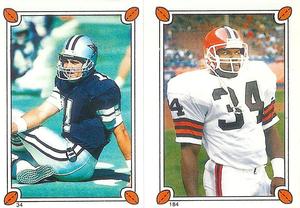 1987 Topps Stickers #34 / 184 Danny White / Kevin Mack Front