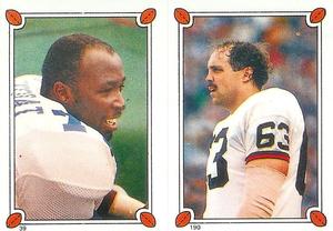1987 Topps Stickers #39 / 190 Jim Jeffcoat / Cody Risien Front