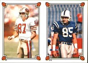 1987 Topps Stickers #65 / 215 Dwight Clark / Matt Bouza Front