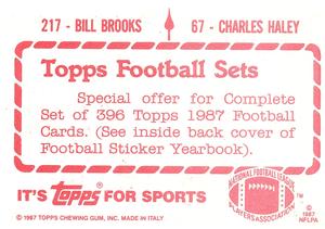 1987 Topps Stickers #67 / 217 Charles Haley / Bill Brooks Back