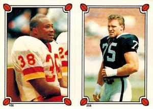 1987 Topps Stickers #105 / 256 George Rogers / Howie Long Front