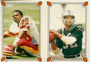 1987 Topps Stickers #106 / 257 Darrell Green / Marcus Allen Front