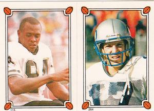 1987 Topps Stickers #115 / 264 Eric Martin / Dave Krieg Front