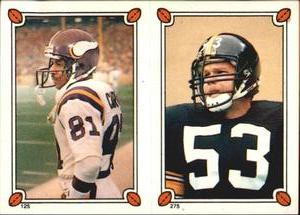 1987 Topps Stickers #125 / 275 Anthony Carter / Bryan Hinkle Front