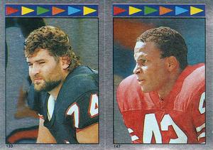 1987 Topps Stickers #133 / 147 Jim Covert / Ronnie Lott Front