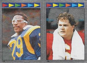 1987 Topps Stickers #134 / 148 Eric Dickerson / Bill Maas Front