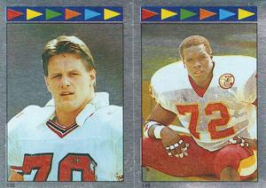 1987 Topps Stickers #135 / 149 Bill Fralic / Dexter Manley Front