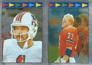 1987 Topps Stickers #136 / 150 Tony Franklin / Karl Mecklenburg Front