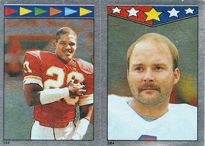 1987 Topps Stickers #144 / 284 Deron Cherry / Tony Franklin Front