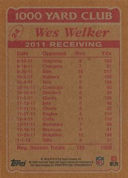 2013 Topps Archives - 1000 Yard Club #24 Wes Welker Back
