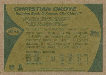 2013 Topps Archives - Fan Favorite Autographs #FFA-CO Christian Okoye Back