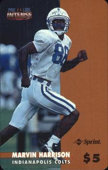 1996 Pro Line II Intense - Phone Cards $5 #17 Marvin Harrison Front