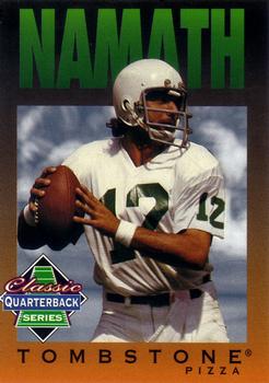 1995 Tombstone Pizza Classic Quarterback Series #7 Joe Namath Front