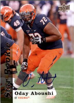 2013 Upper Deck - Star Rookie Autographs #96 Oday Aboushi Front
