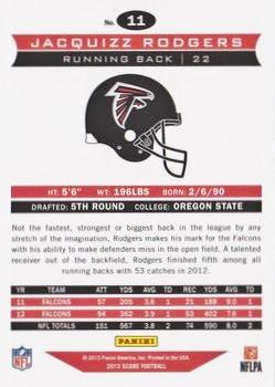 2013 Score - Showcase #11 Jacquizz Rodgers Back