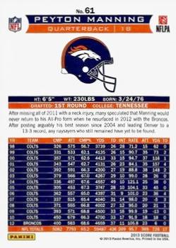 2013 Score - Showcase #61 Peyton Manning Back