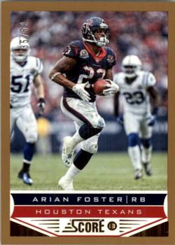 2013 Score - Gold Zone #84 Arian Foster Front