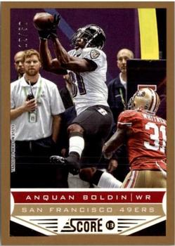 2013 Score - Gold Zone #191 Anquan Boldin Front