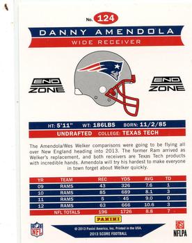 2013 Score - End Zone #124 Danny Amendola Back